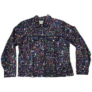 Sequin Jacket Beaded Embellished Party Sparkly Festival jacket pockets (K)